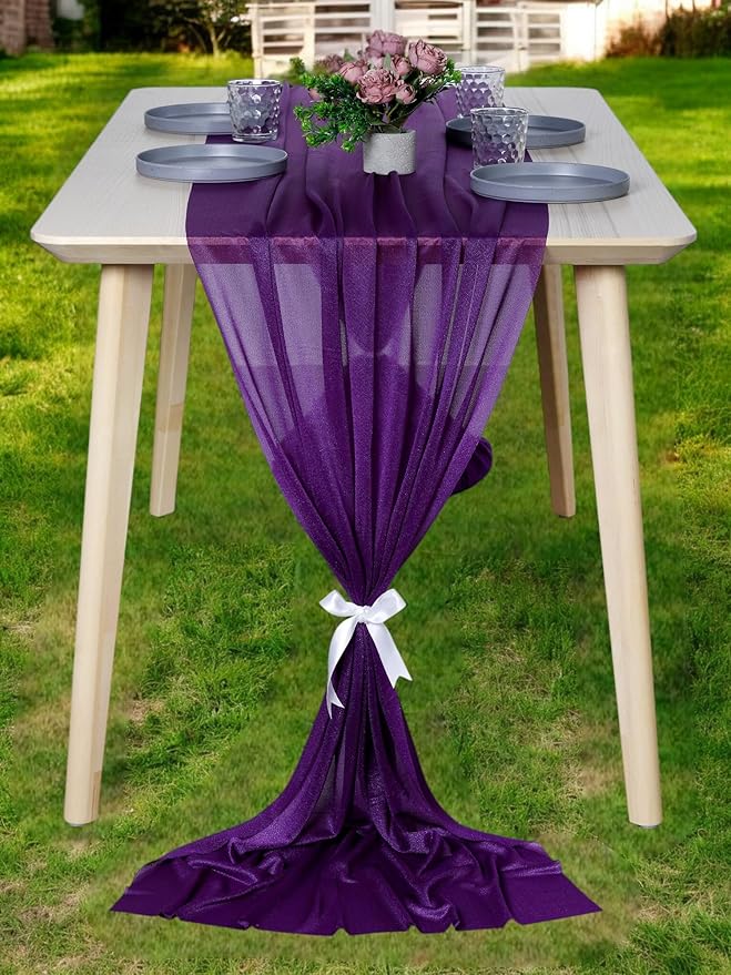 MDS Halloween Chiffon Table Runner - 5 Pack, 29 x 170 Inches, 14ft Each - She...