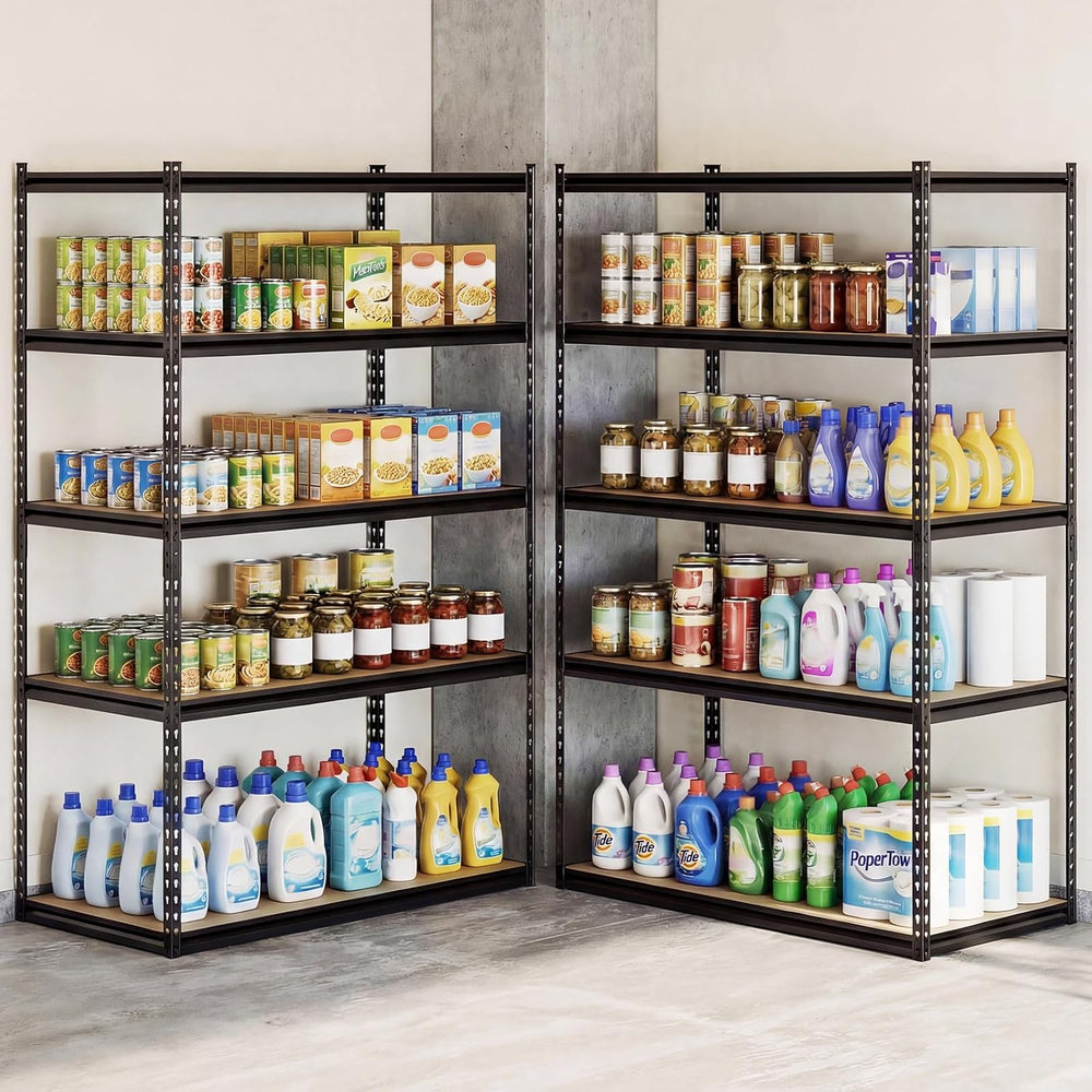 GIANTEX 5-Tier Metal Storage Shelves, Heavy Duty Garage Shelving Units w/Adju...