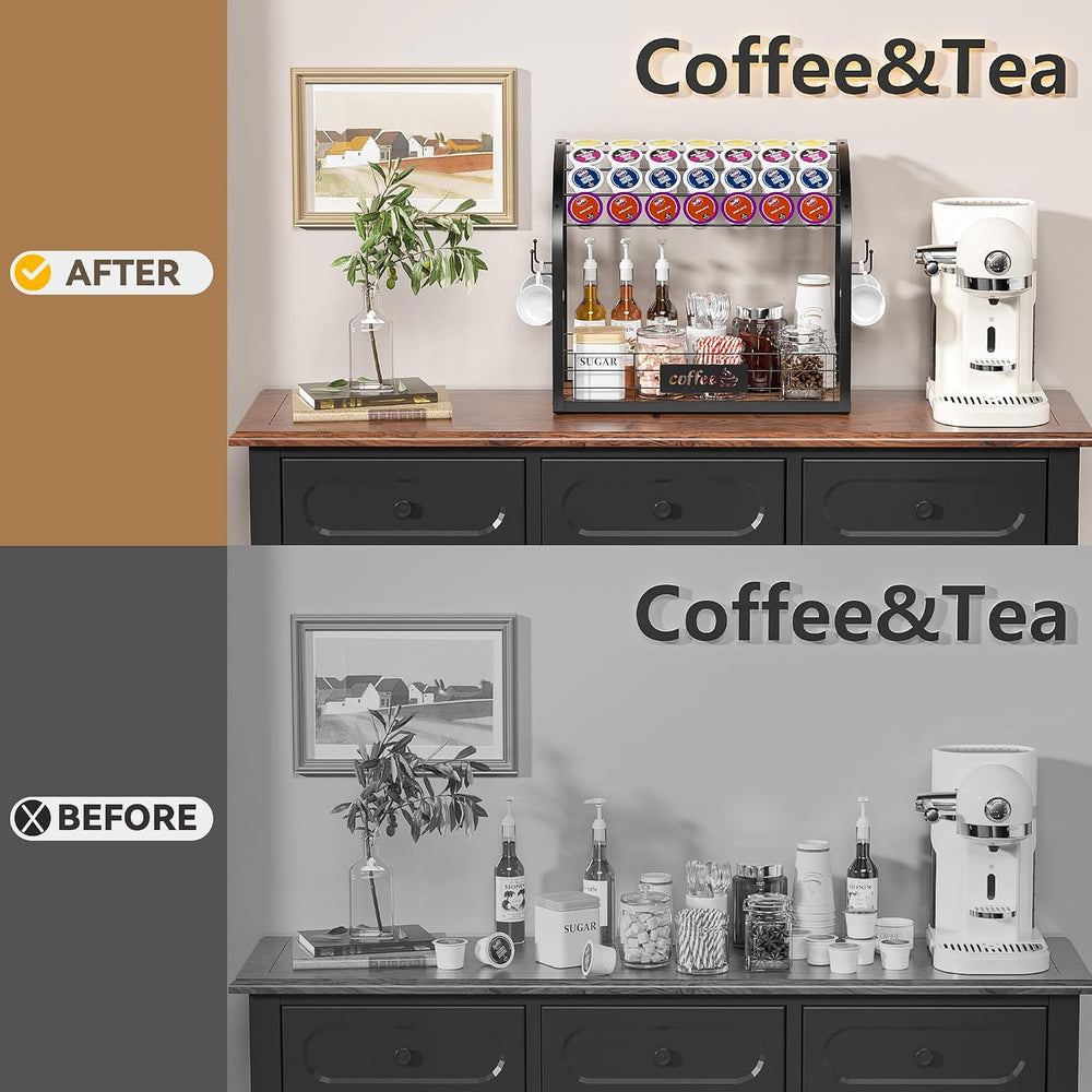 K Cup Holder, Coffee Pod Holder, K Cup Organizer, Black