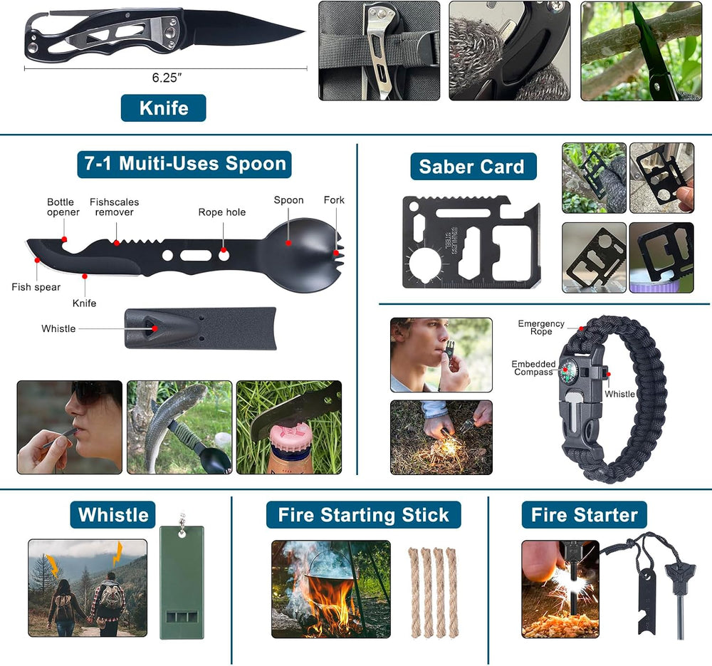 254 in 1 Survival Kit, First Aid Kit for Men