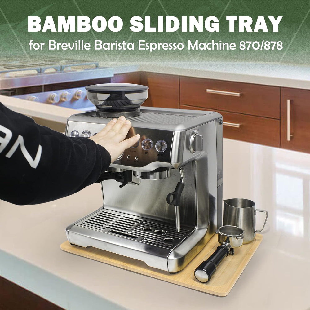 UPGRADED Oversize Bamboo Appliance Slider fit for Breville Barista Espresso M...