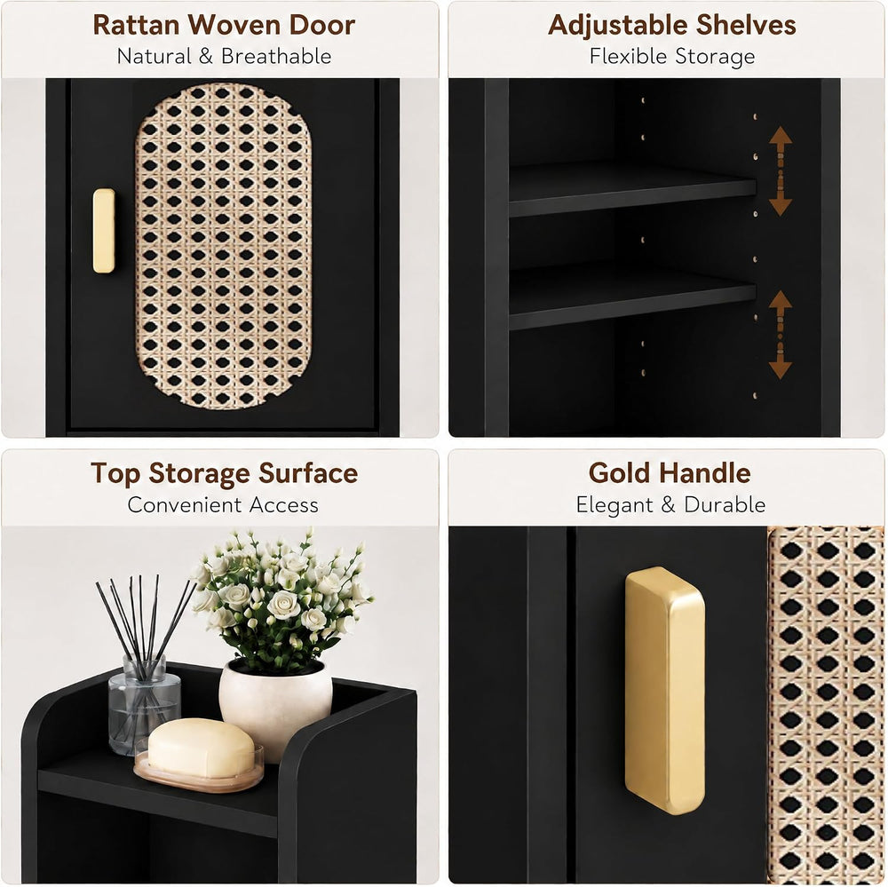 Small Bathroom Storage Cabinet，Narrow Toilet Paper Cabinets