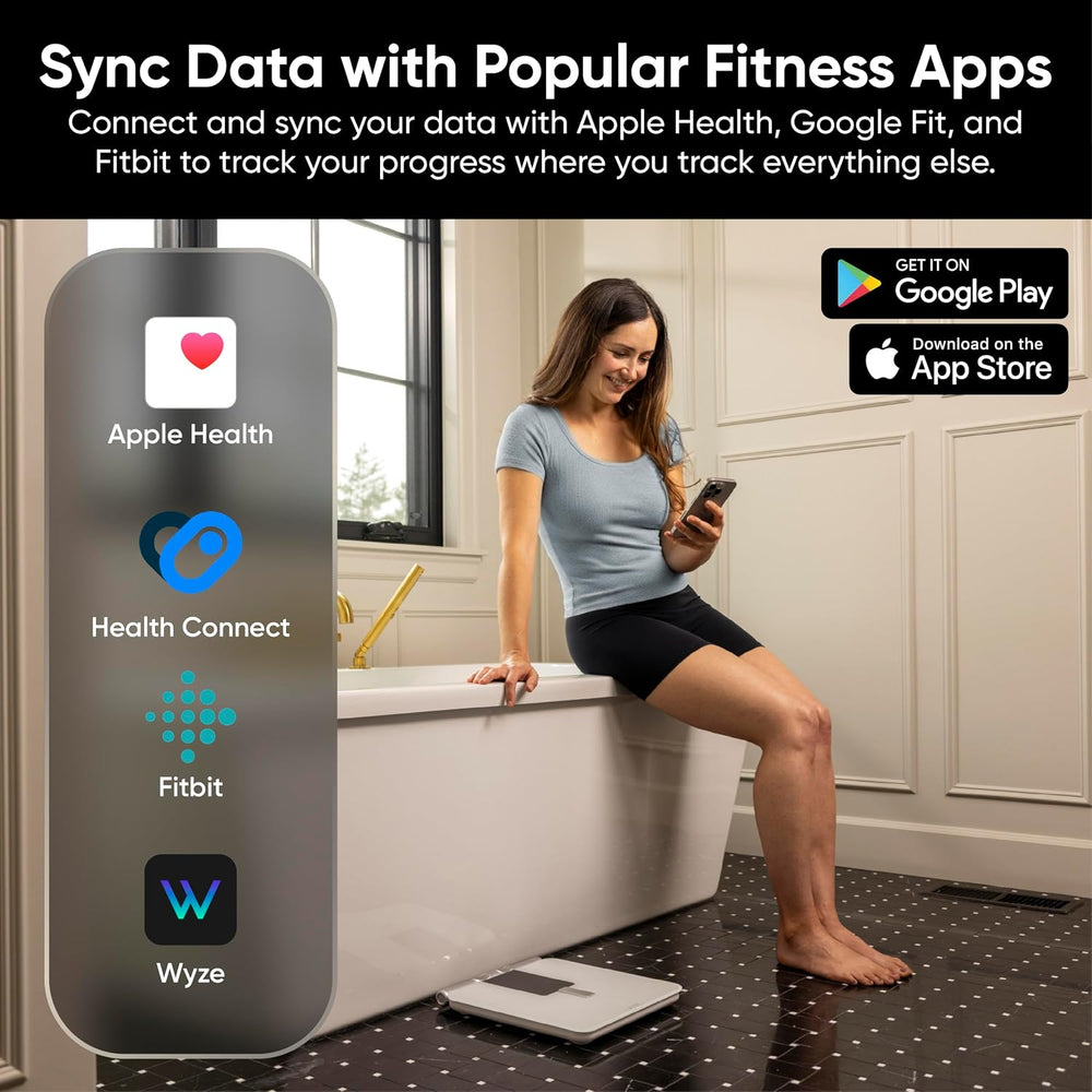 Wyze Smart Scale BodyScan with Handle, 4.7-Inch LED Display, Black