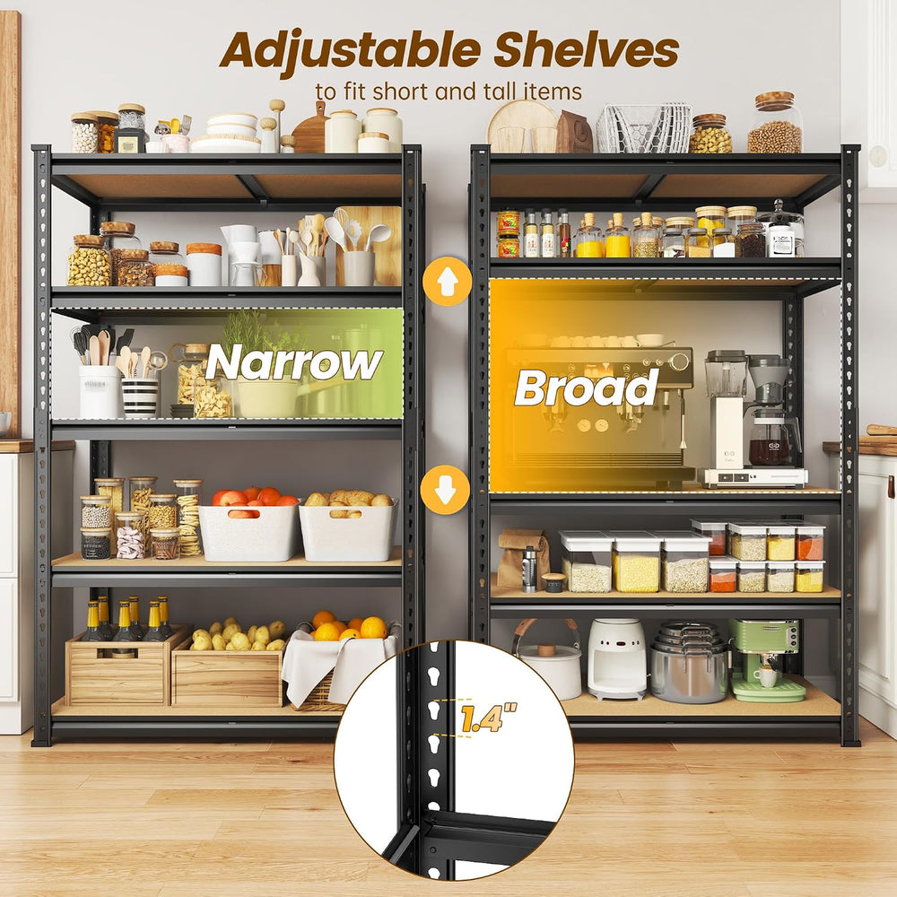 DurayLoly Shelving Unit,15.75" D×31.55" W×63.05" H Shelves for...