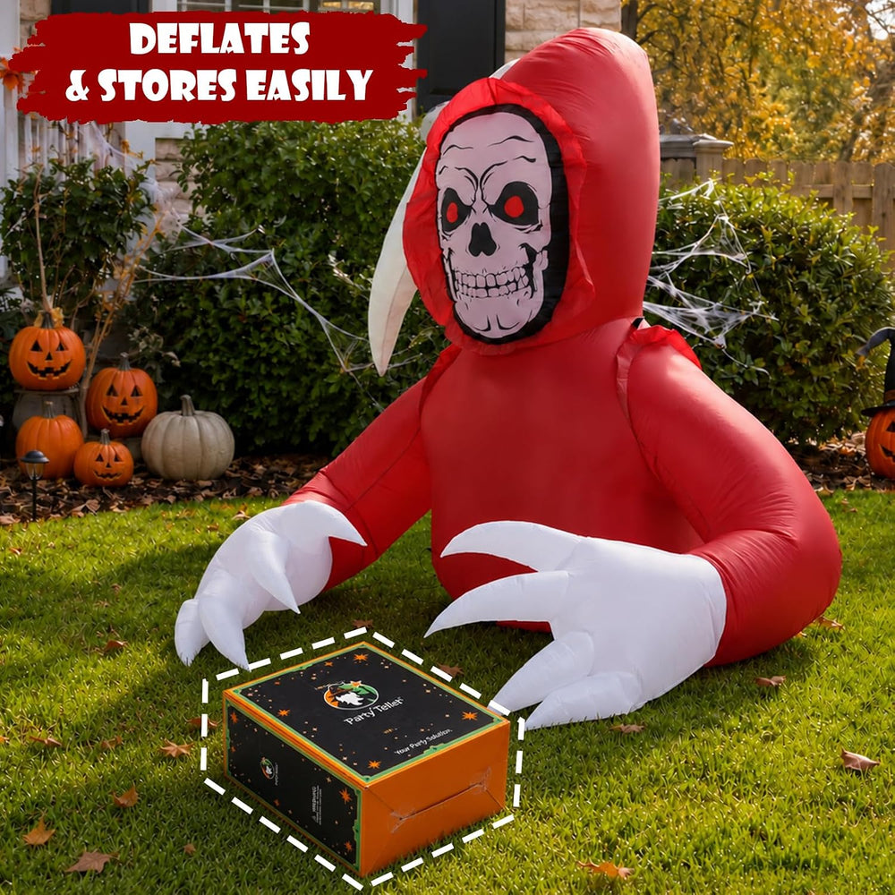 Halloween 6FT Red Grim Reaper Inflatable Outdoor Decorations