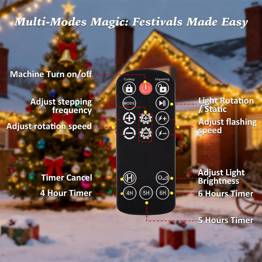 AIRIVO Outdoor Laser Lights Projector, White Laser Fairy Lights Projector, Ch...