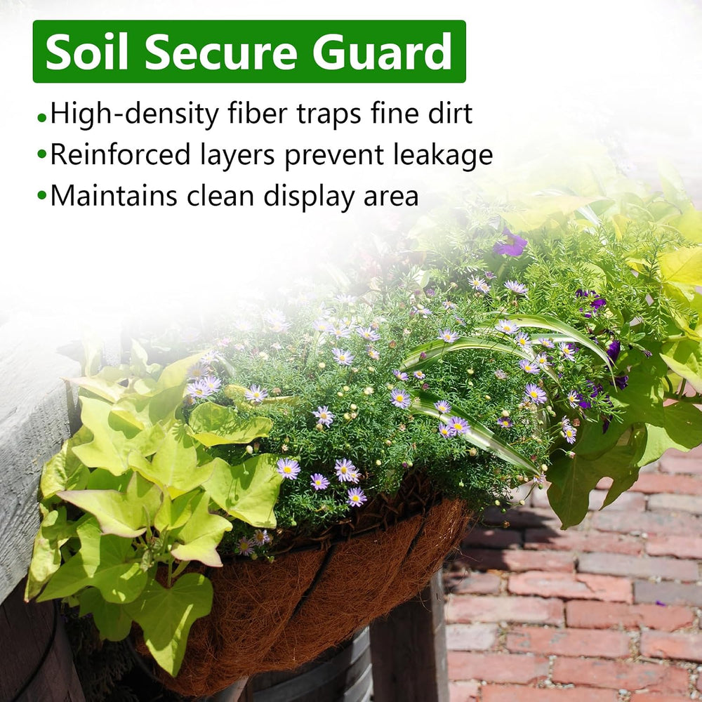 DUNCHATY 24 Inch Trough Coco Liners for Planters - 4 Pack Window Box Liners