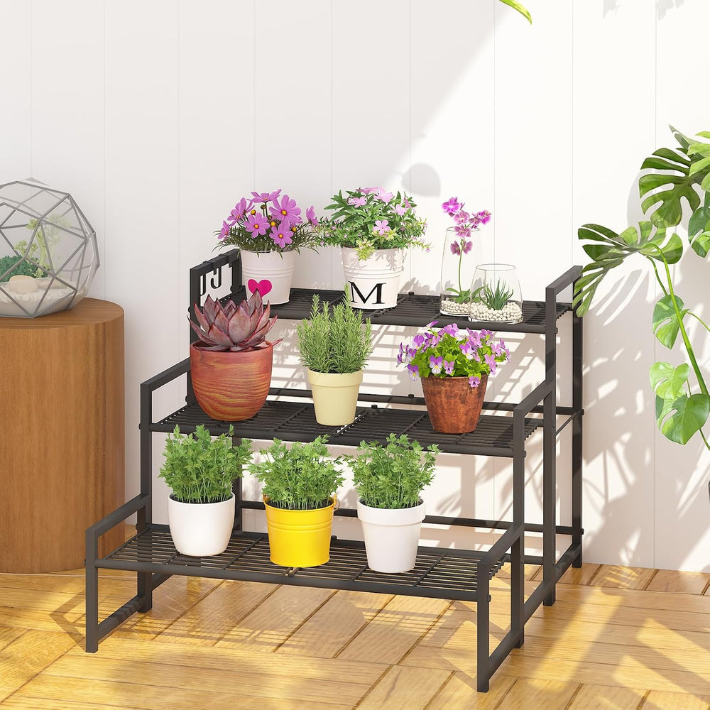 Garden 4 you 3 Tier Metal Stackable Plant Stand, Flower Pot Holder