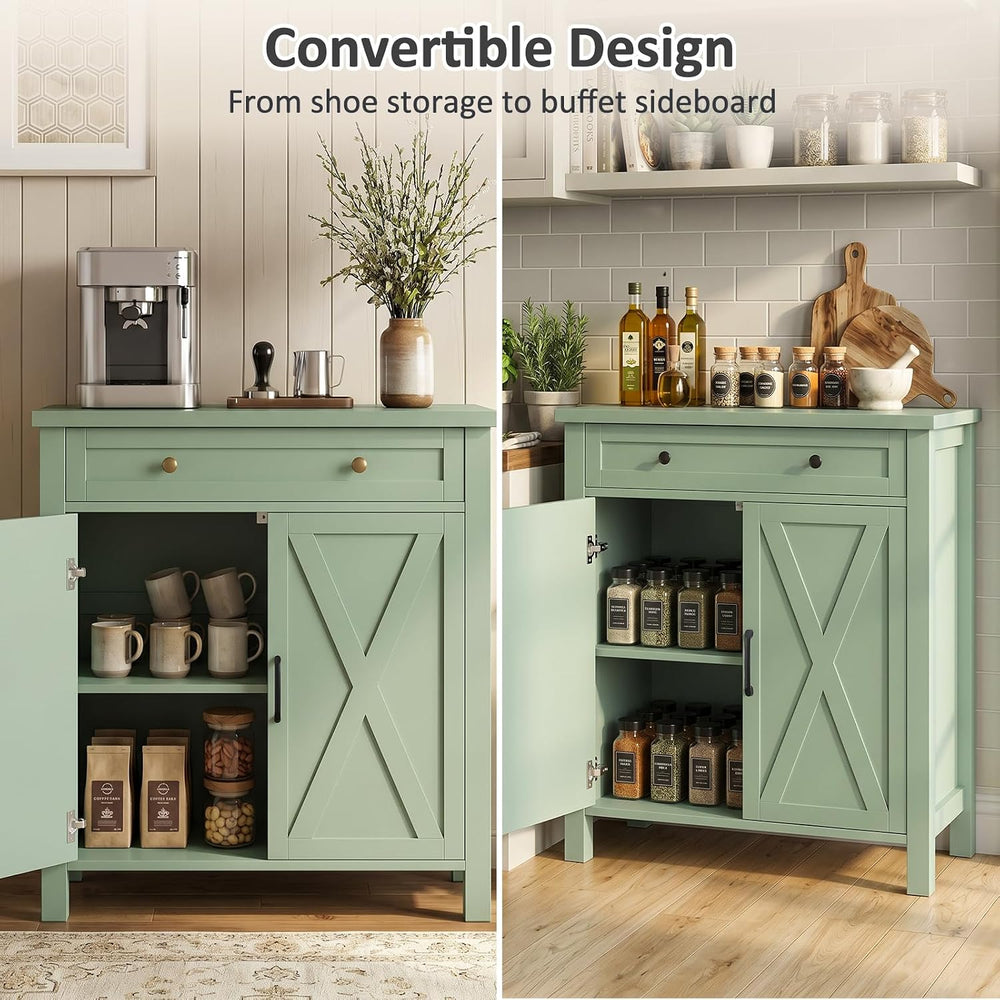 Farmhouse Shoe Storage Cabinet, 5-Tier High Boots Organizer with Adjustable S...
