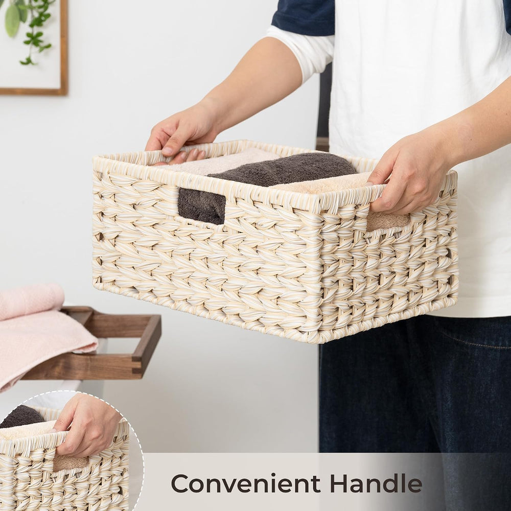 GRANNY SAYS Wicker Storage Baskets for Shelves, Waterproof Basket, 1-Pack