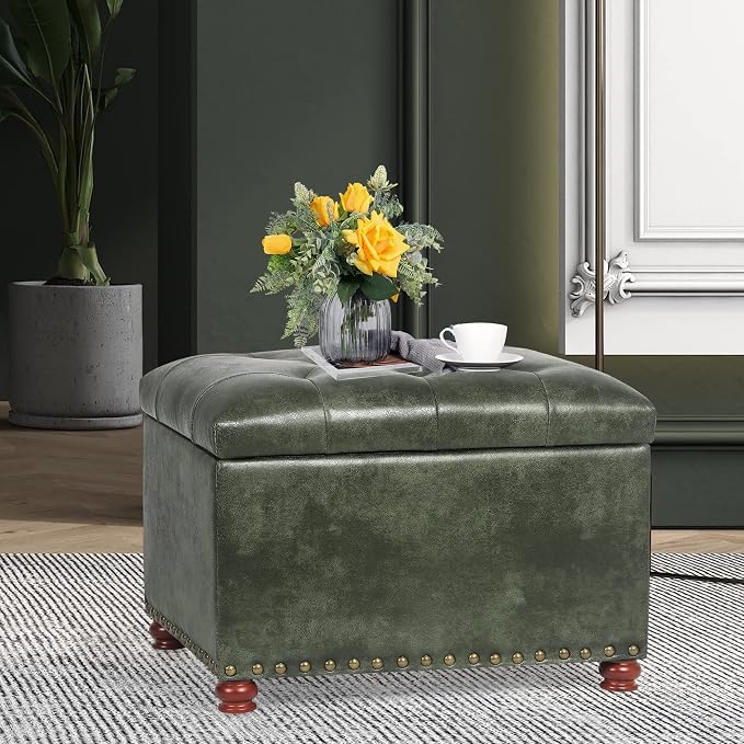 Joveco Storage Ottoman Rectangular Tufted Upholstered Ottomans