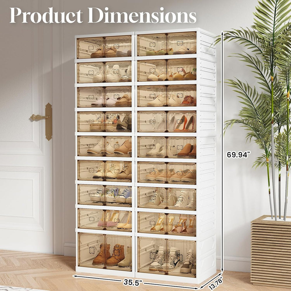 9-Tier Foldable Shoe Rack Organizer, 36 Pairs Shoe Cabinet