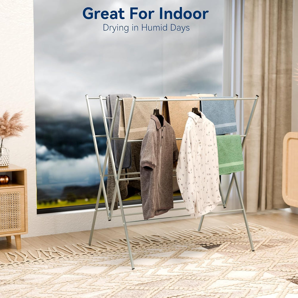 Whitmor Drying Rack Clothing, Foldable Clothes Drying Rack for Laundry, 12 Me...