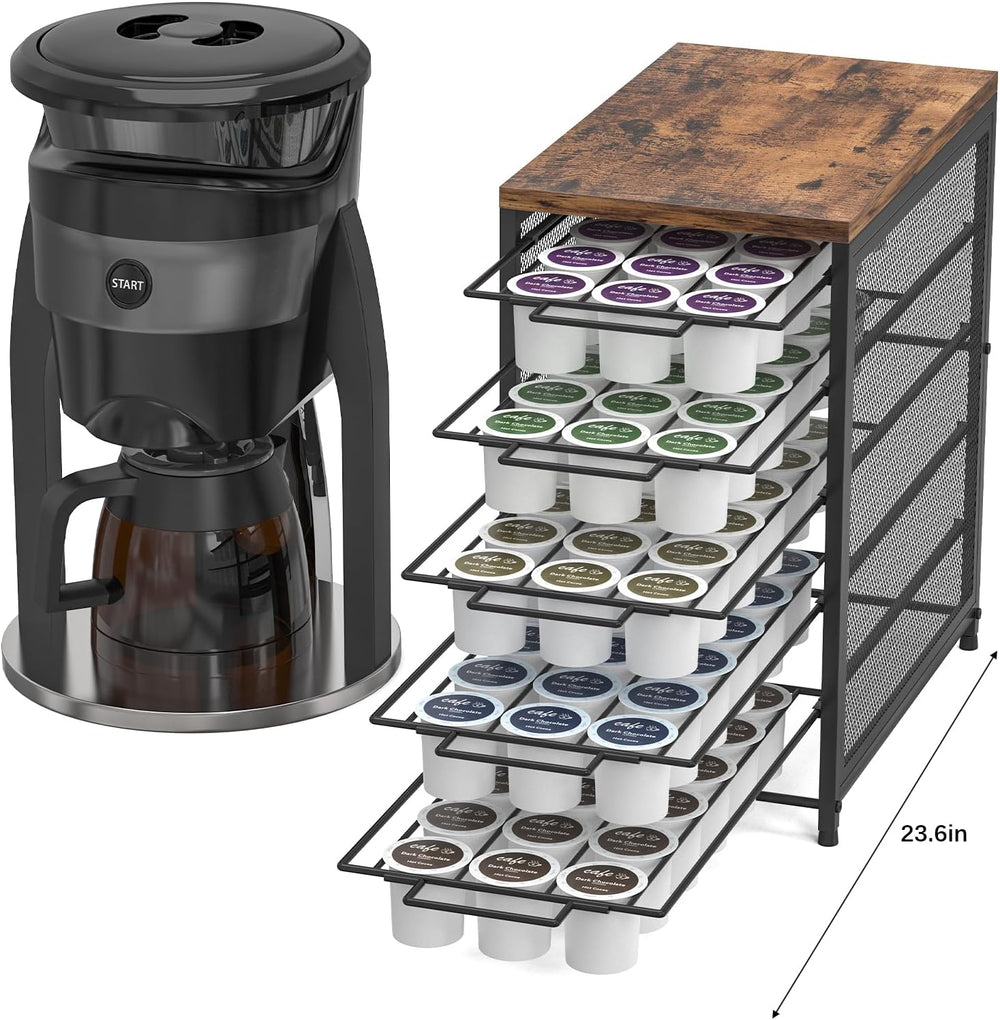 Coffee Pod Holder for K Cups, 5 Tier K Cup Drawer, 90 Pod Pack