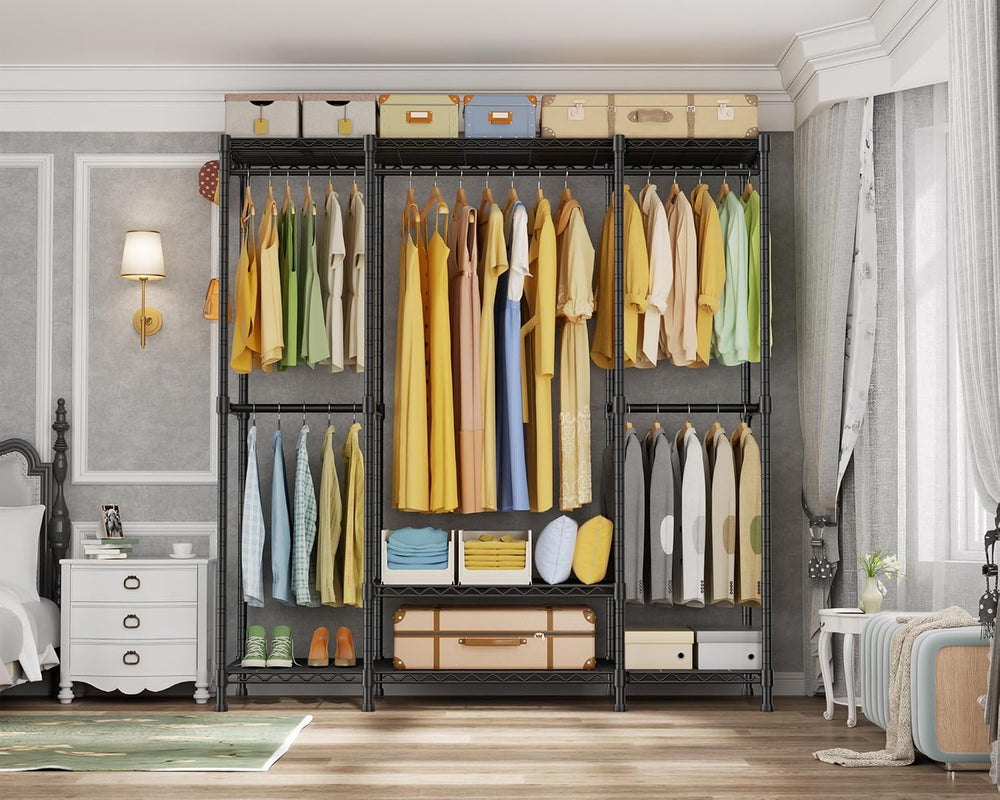 Ulif E3 Heavy Duty Garment Rack 4-Tier Freestanding Closet Organizer System