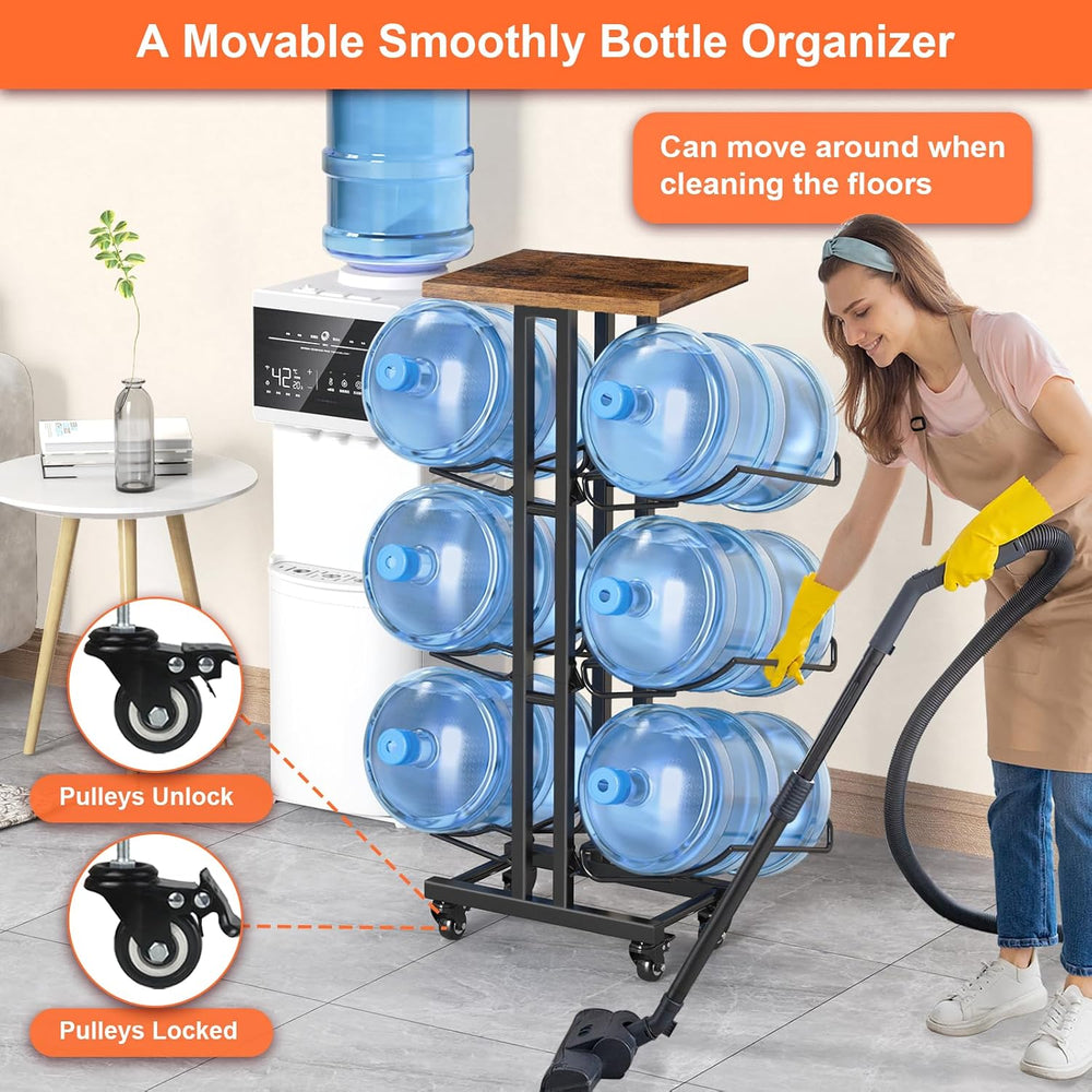 5 Gallon Water Jug Holder,3 Tier Foldable Heavy Duty Water Jug Stand Water Bo...