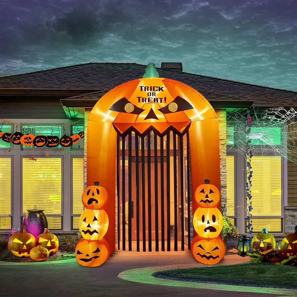 9.5 Feet Halloween Inflatable Arch, Kalolary Pumpkin Inflatables Archway