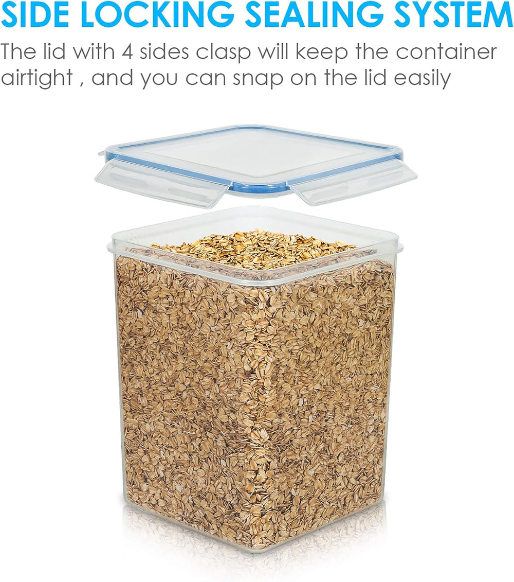 Vtopmart 5.2L Flour Sugar Storage Containers, 4 PCS, Blue