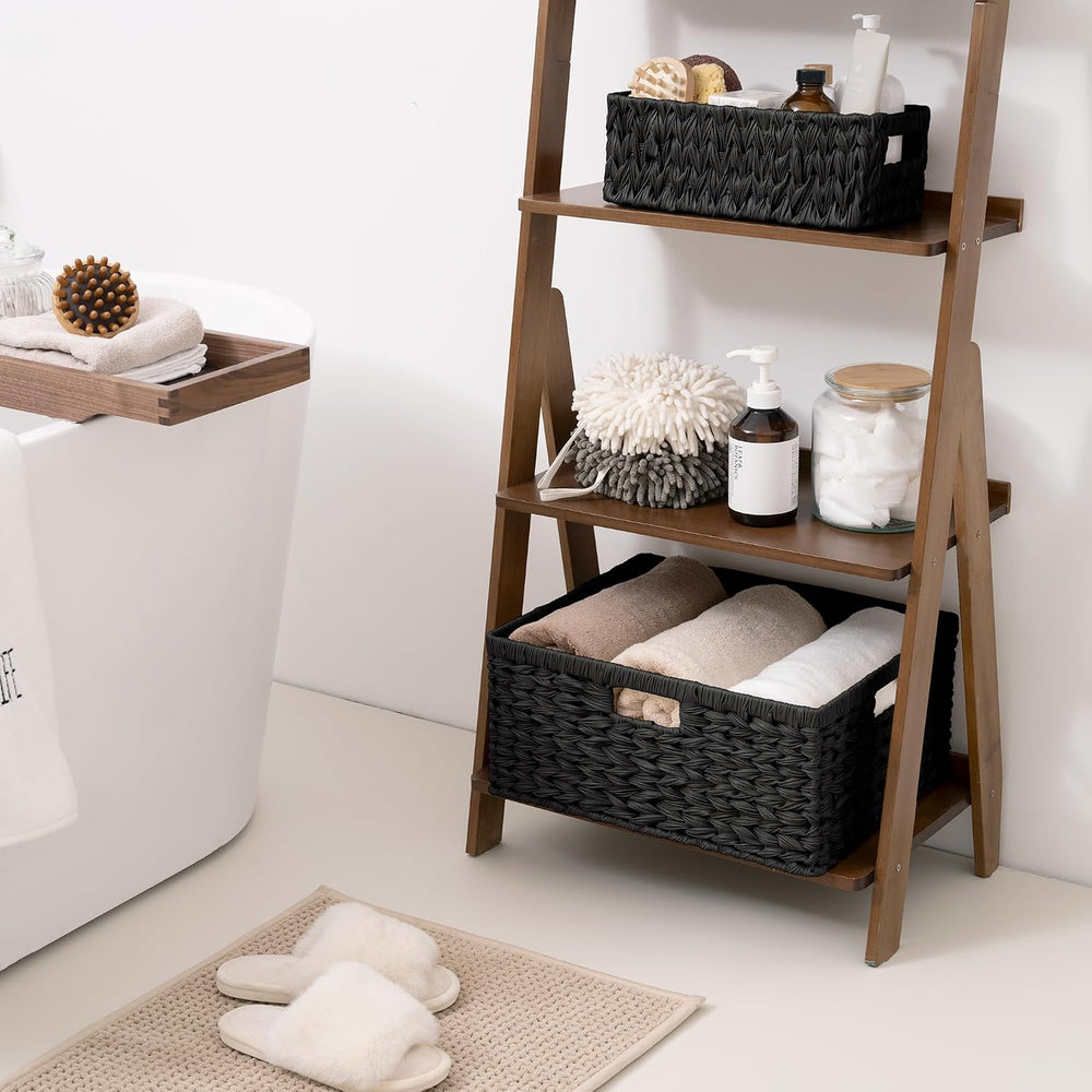 GRANNY SAYS Storage Baskets for Organizing, Waterproof Black Basket, 1-Pack