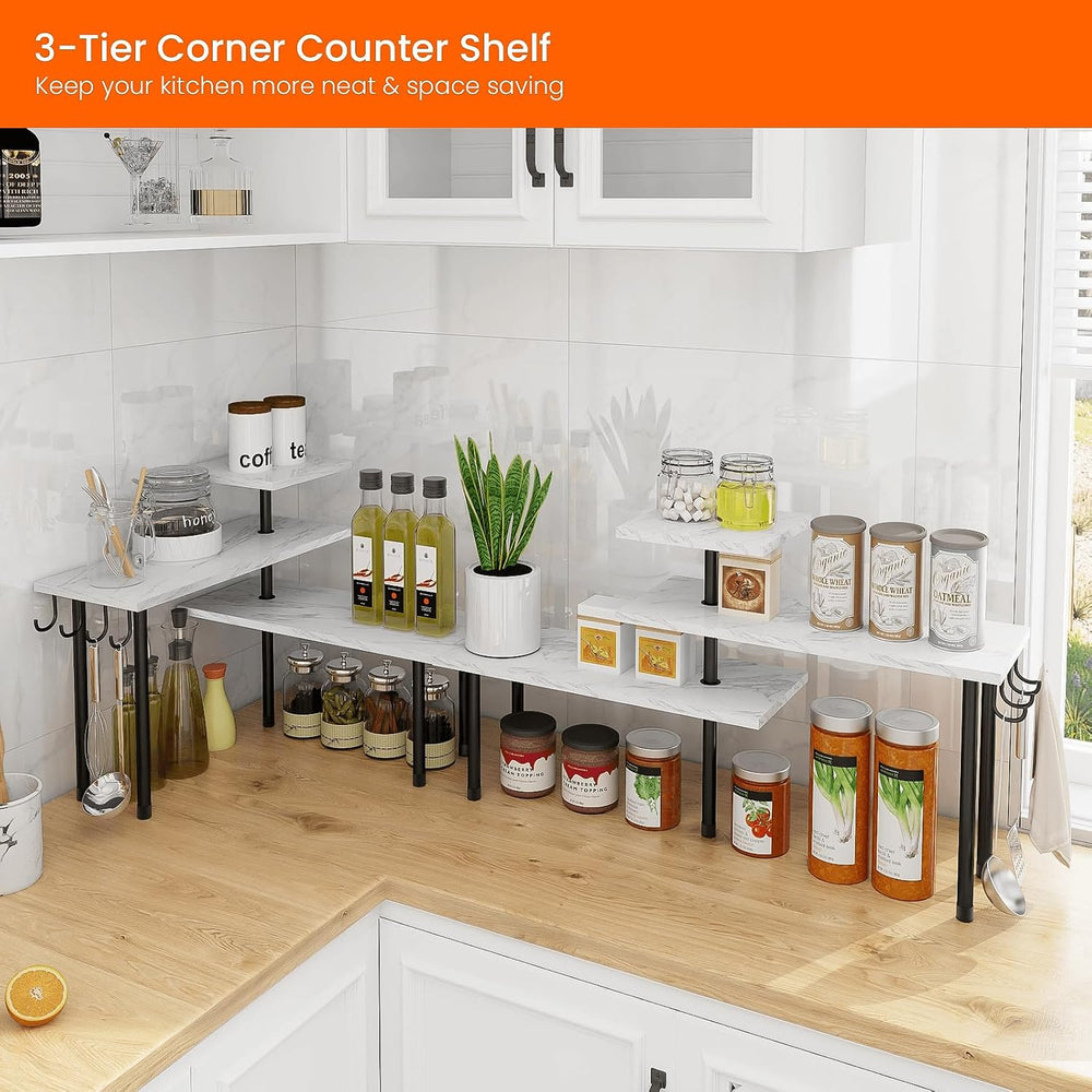Homode Bathroom Counter Organizer Corner Shelf, Kitchen Countertop Organizer,...
