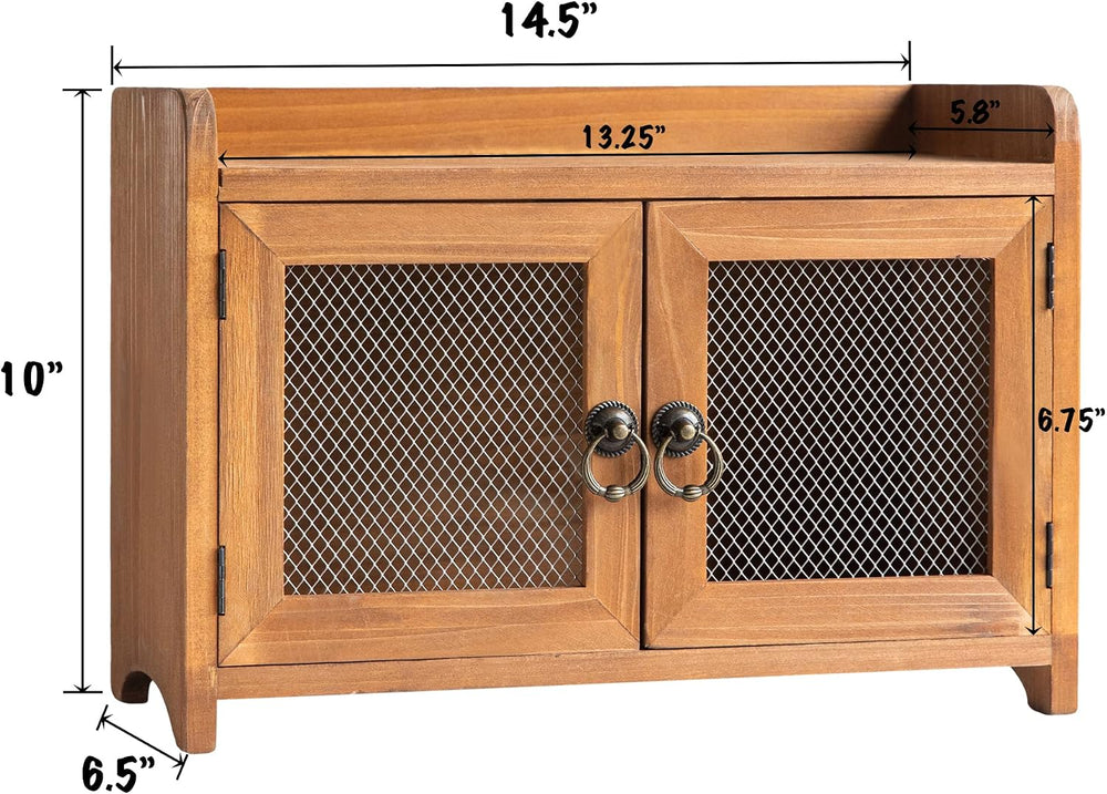 COLLECTIVE HOME - Storage Cabinet, Mini Countertop Cabinet, Wood Organizer fo...
