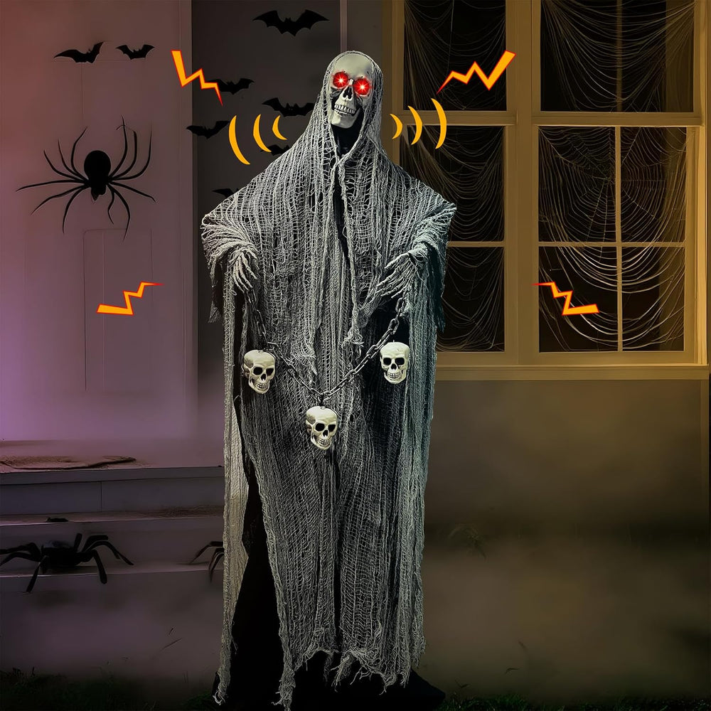 Animated Halloween Decorations Outdoor, 71'Animatronic Halloween Decoration