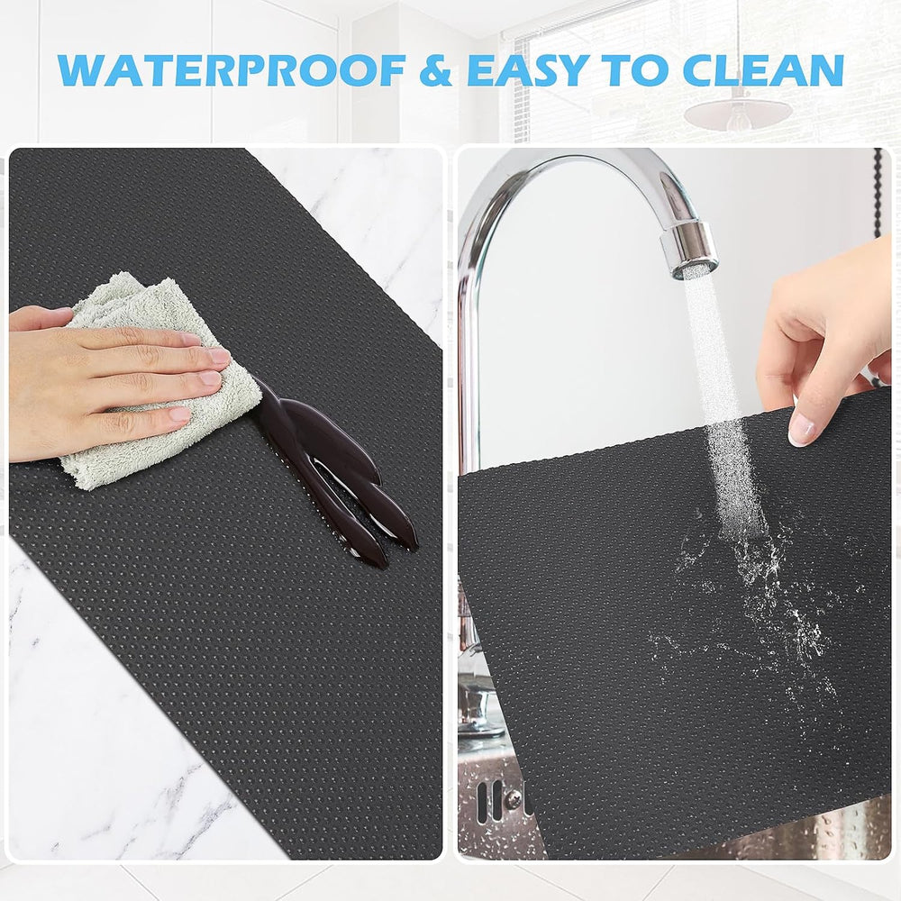 Drawer Liners, Waterproof Shelf Liner, Anti-Slip Non-Adhesive BPA Free Kitche...