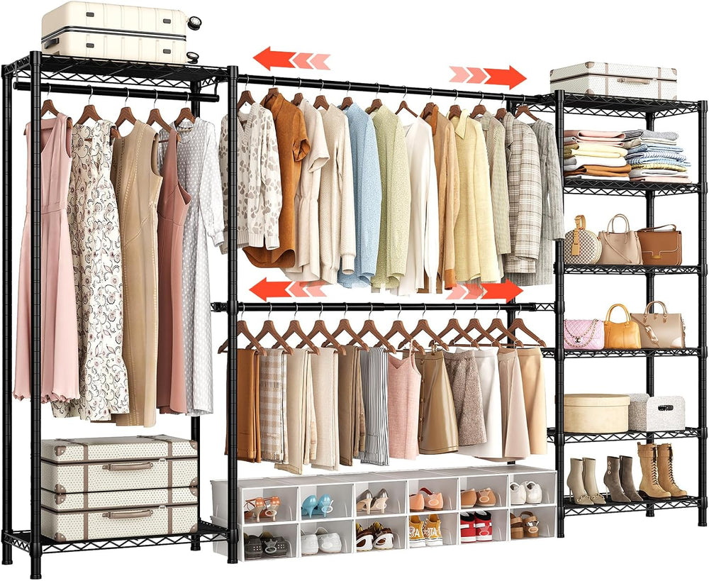 E3 Expandable Freestanding Closet Organizer System, Portable Closet
