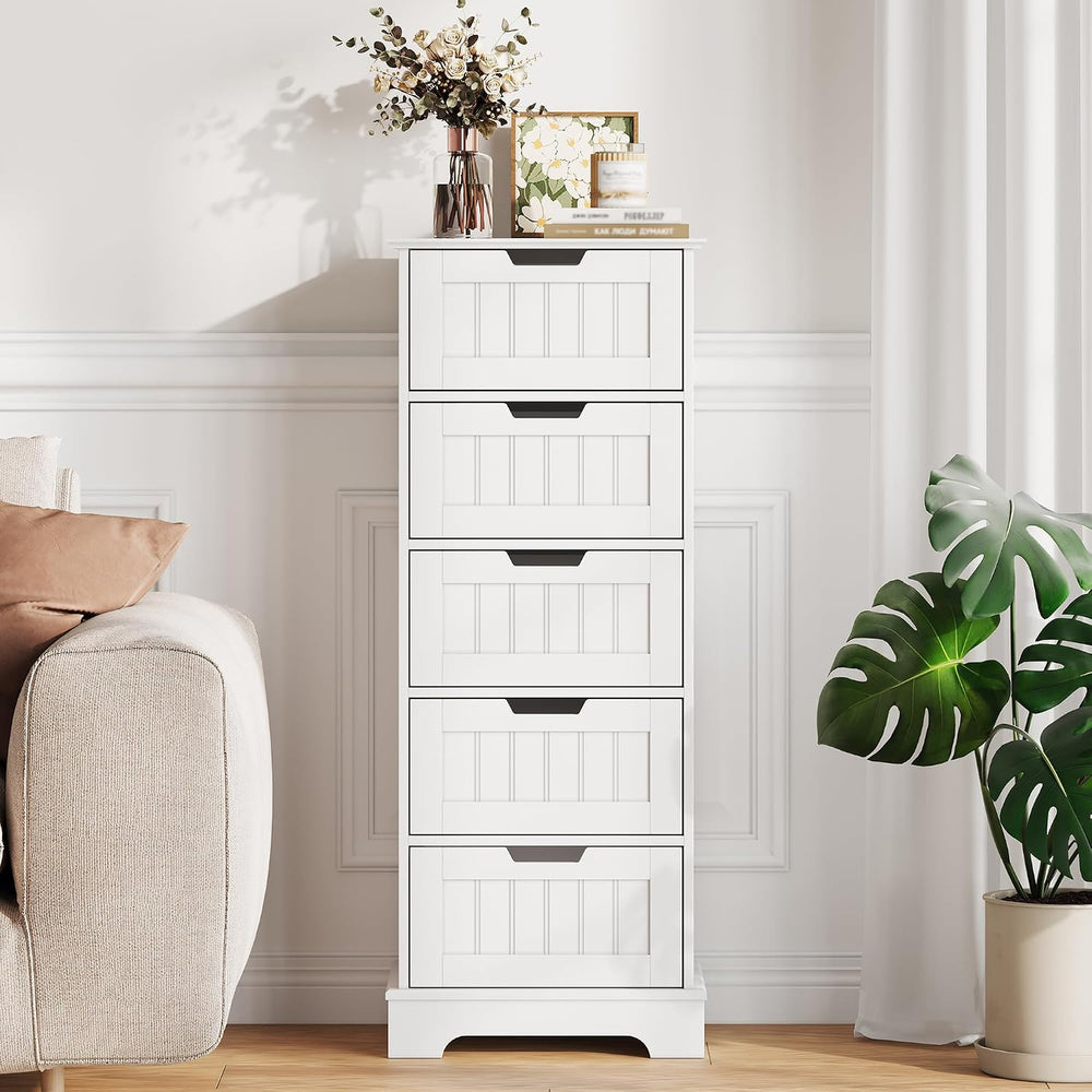 ChooChoo Bathroom Storage Cabinet with 5 Drawers, 15.7" W Bathroom Cabinet