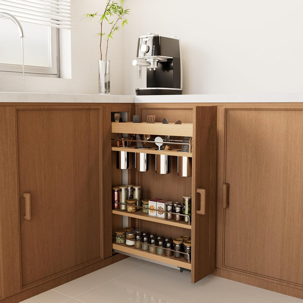 DINDON Pull Out Spice Rack Cabinet Organizer, (5" W x 21.9" D x 25....