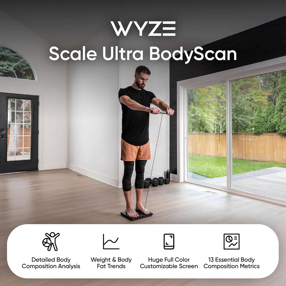 WYZE Scale Ultra BodyScan 8-Electrode Smart Scale, Wi-Fi Auto-Sync