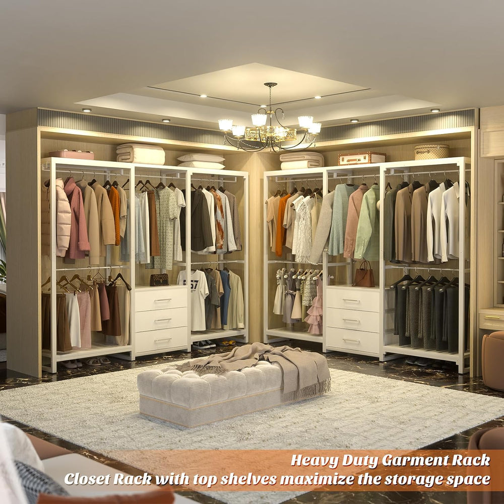 Aheaplus Garment Rack Heavy Duty Clothes Rack for Hanging Clothes,Clothing Ra...