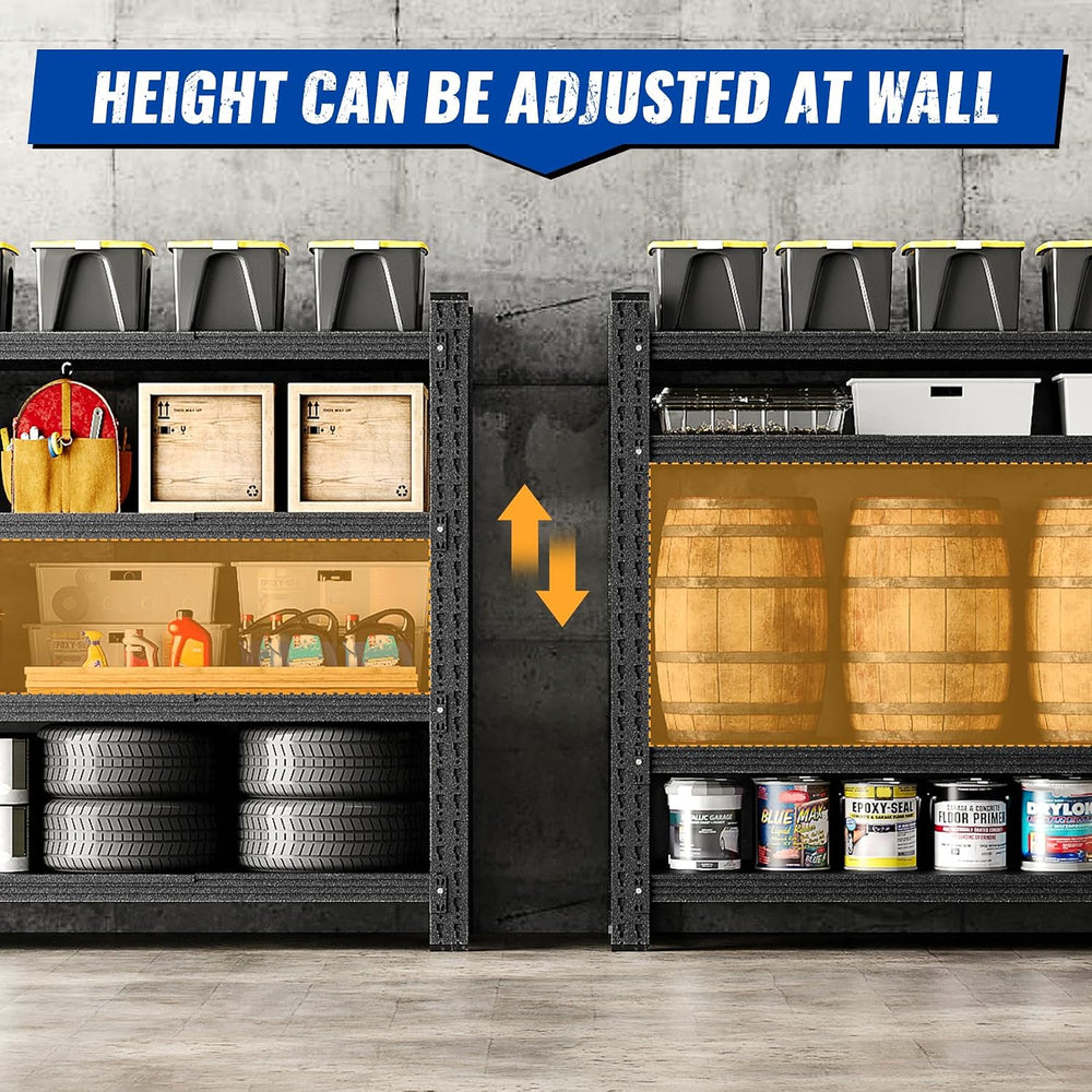 BYNSOE Heavy Duty Storage Shelving Unit 71''W, 4 Tier Adjustable Gara...