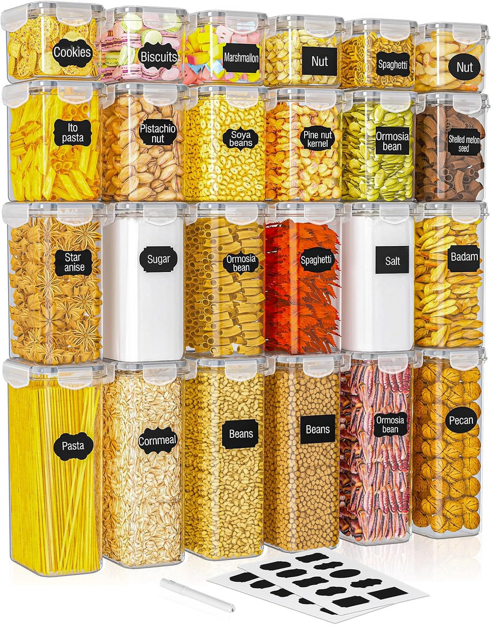 PurKeep 24-Pack Food Storage Containers Airtight