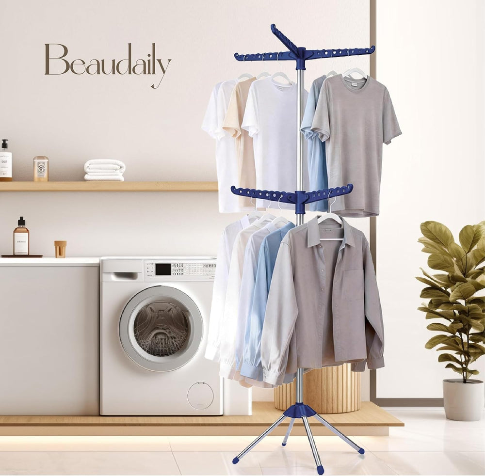 Beaudaily Clothes Drying Rack, Foldable 74.8-Inch Laundry Drying Rack, Indoor...