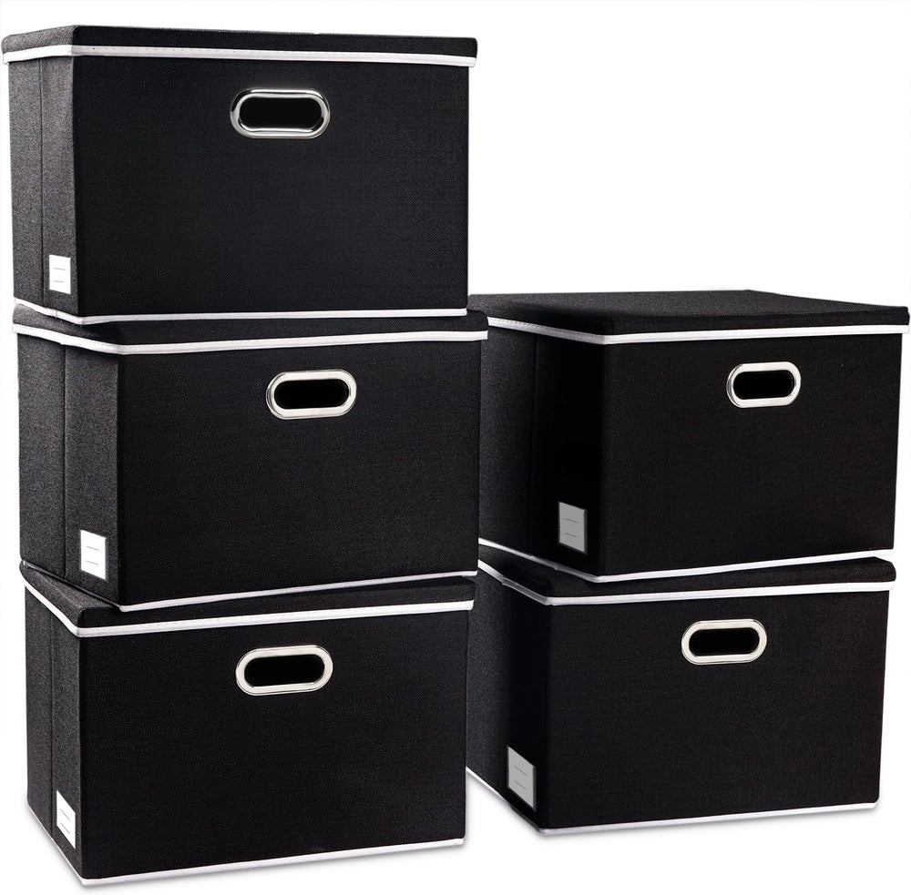 PRANDOM Extra Large Collapsible Storage Bins (5-Pack)