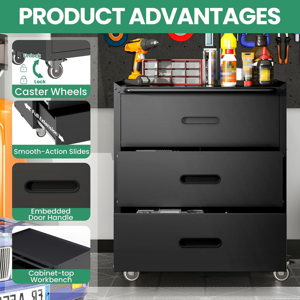 10-Piece Heavy Duty Steel Garage Cabinet System | All-in-One Modular Garage C...