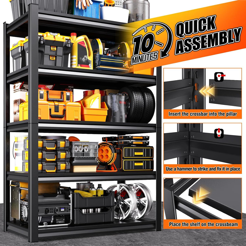71.2''H /35.4''W Storage Shelves Adjustable Garage Shelving,H...