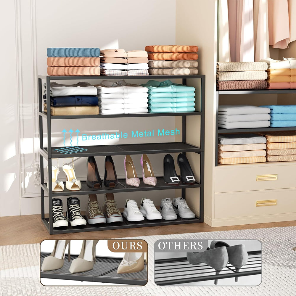 Closet Organizers and Storage, 2 Pack Stackable Closet Storage