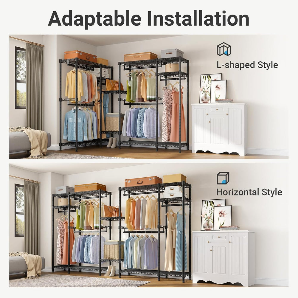VIPEK V2 Heavy Duty Clothes Rack, Portable Metal Closet System, Black