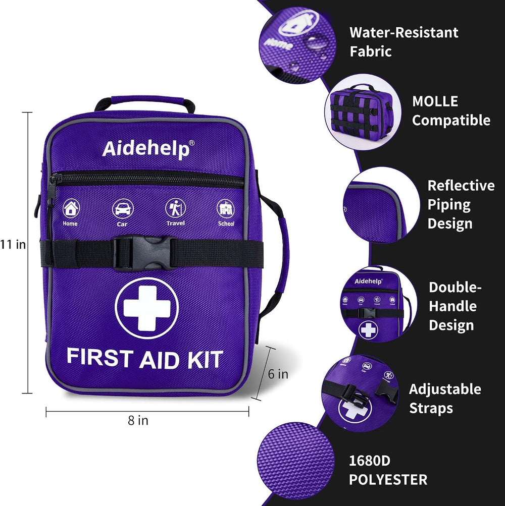 520 Pieces Premium First Aid Kit - Large Emergency Medical Kit for Survival, ...
