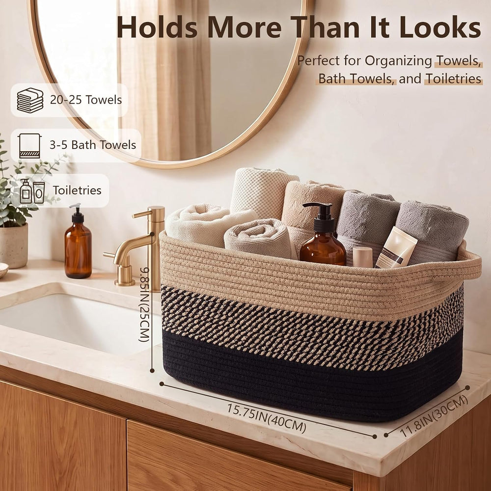 OIASKET Storage Basket for Organizing 3 Pack, Woven Baskets for Storage