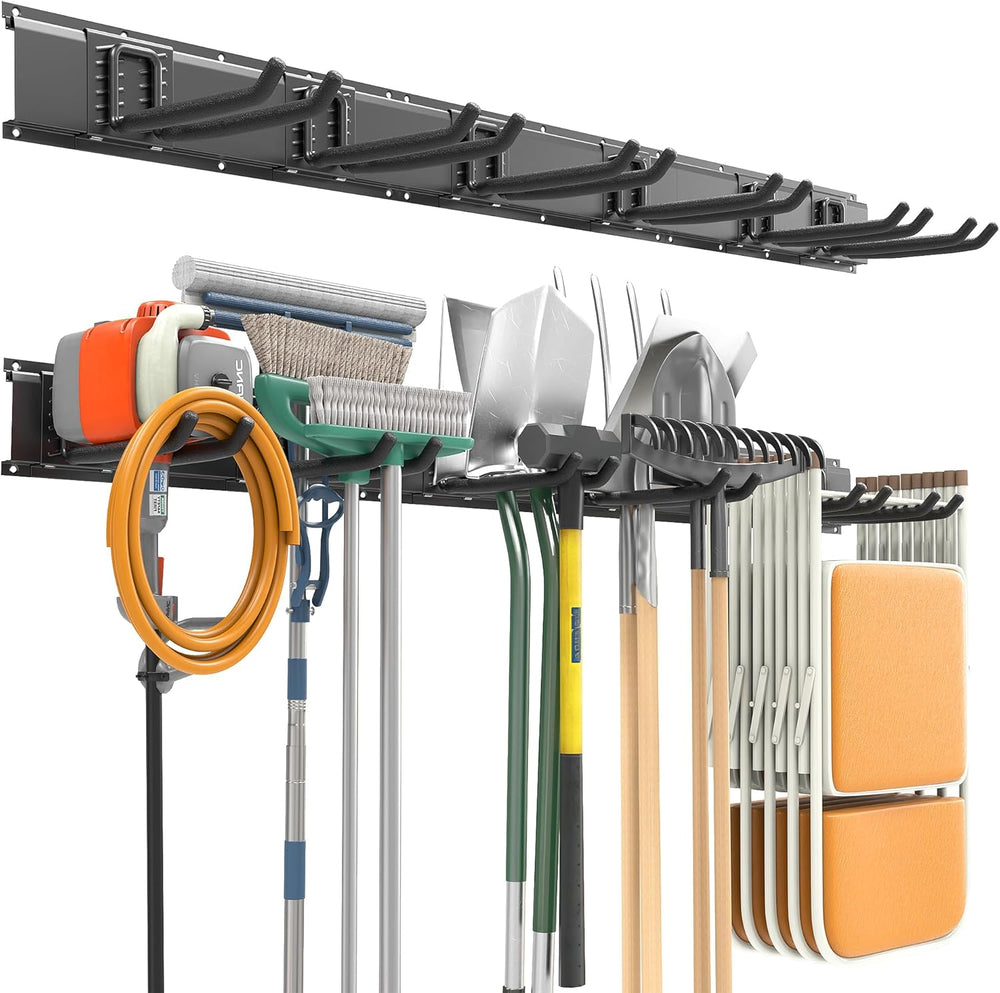 Garage Tool Storage Organizer, Wall Mount Garden Tool Rack