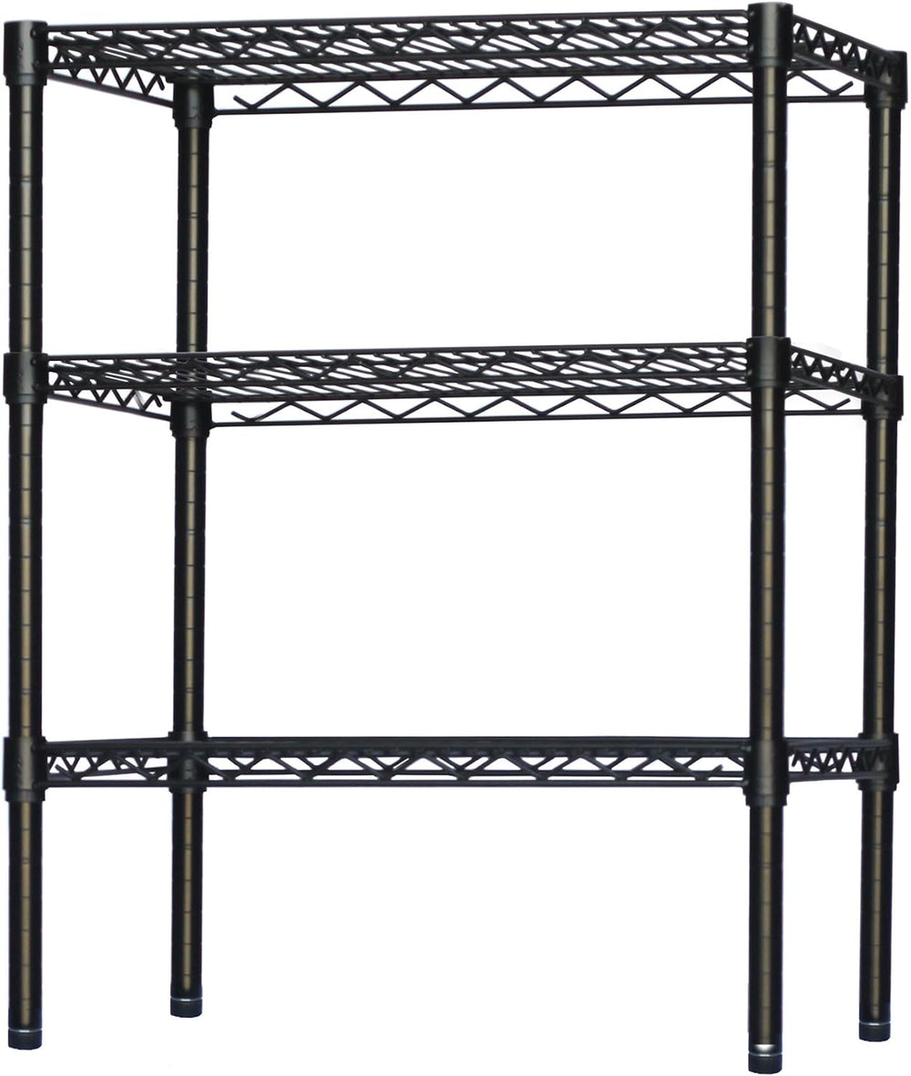 Shelving Inc. 8" d x 42" w x 34" h Black Wire Shelving with 3 ...