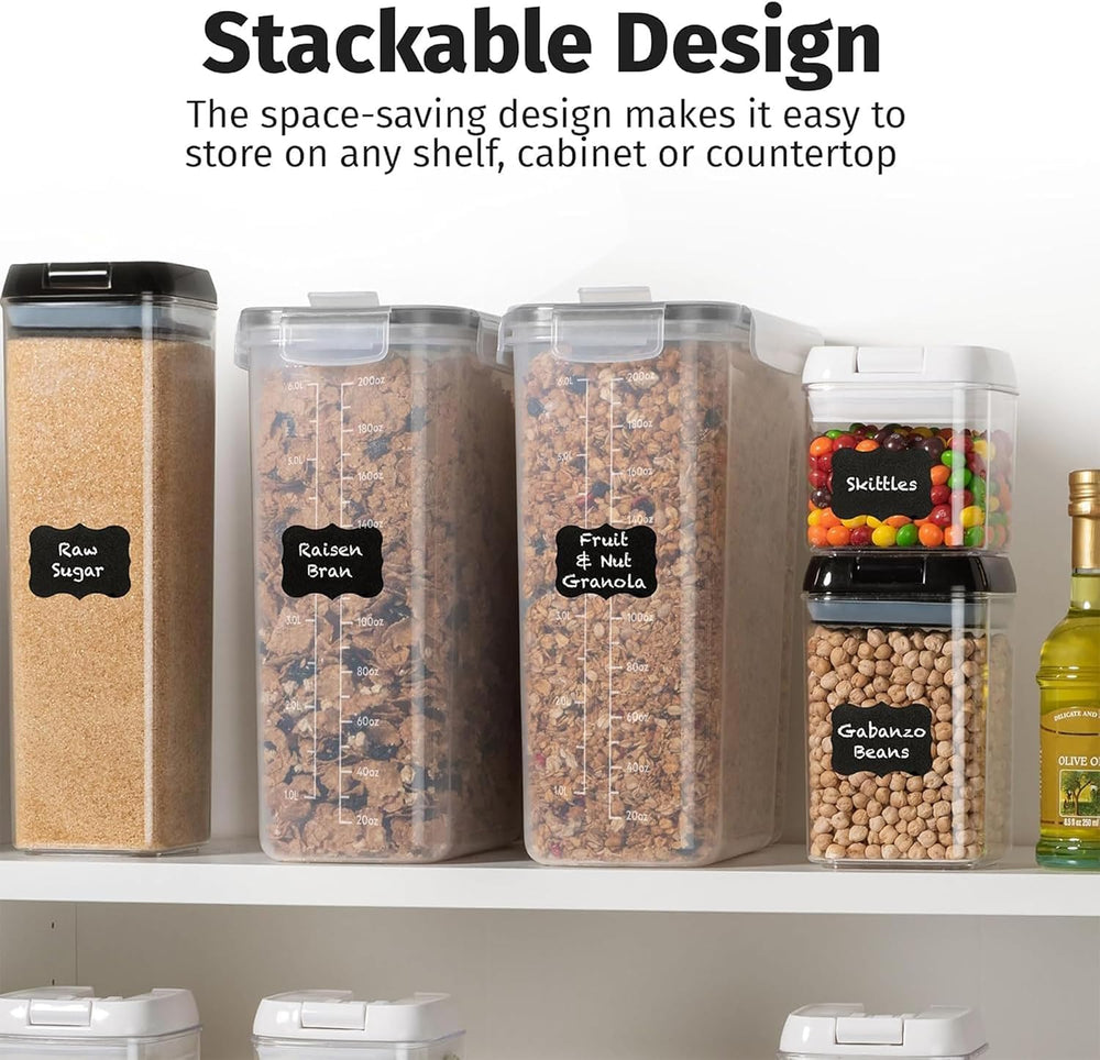 Shazo 2 Pack (6.3L / 213OZ) EXTRA Large Airtight Food Storage Cereal Containe...