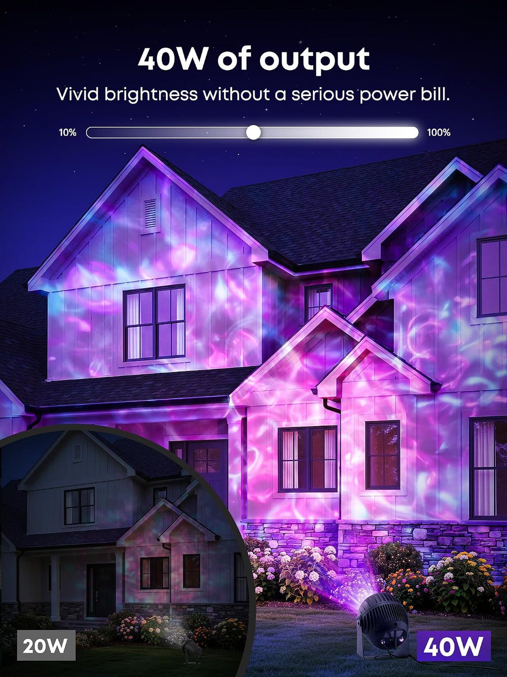 PIKOY Halloween Projector Outdoor with App, Halloween Decorations Outdoor