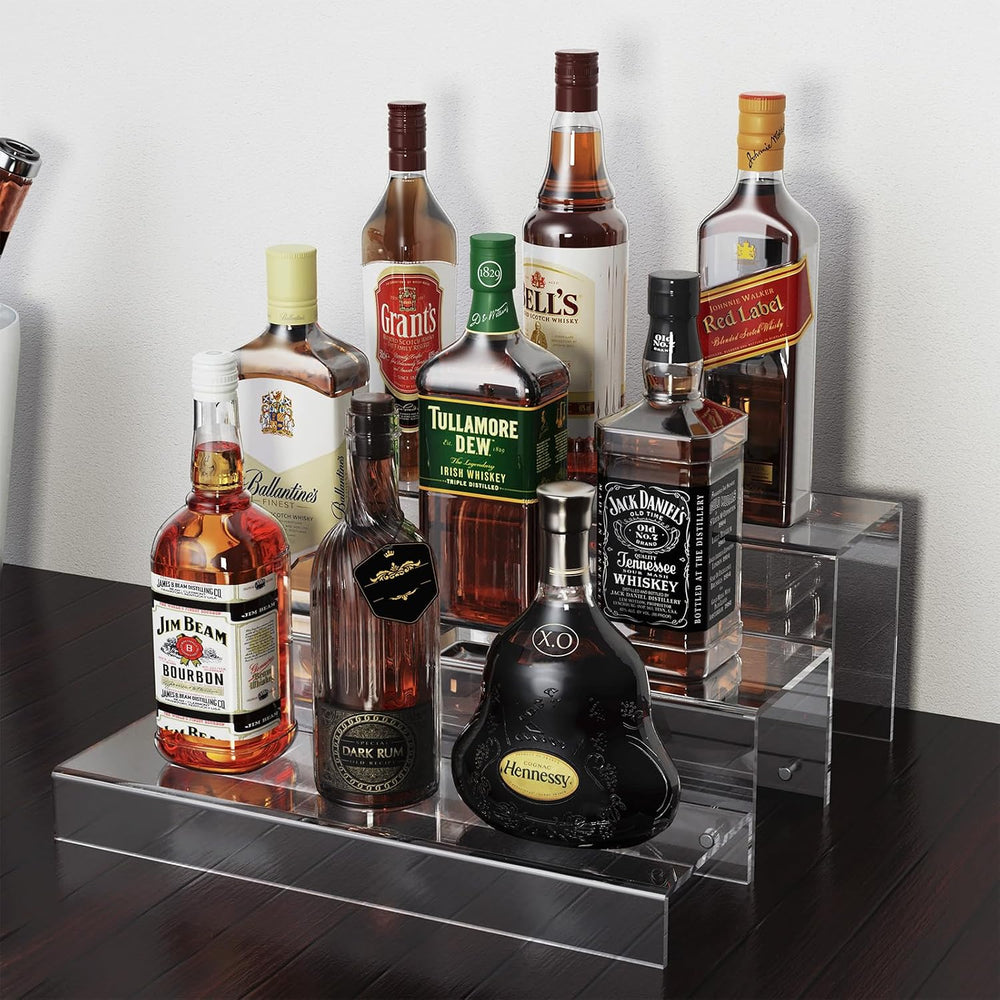 JUESHA 3 Tiers Bar Shelves for Liquor Bottles (Patent: D1076520S)