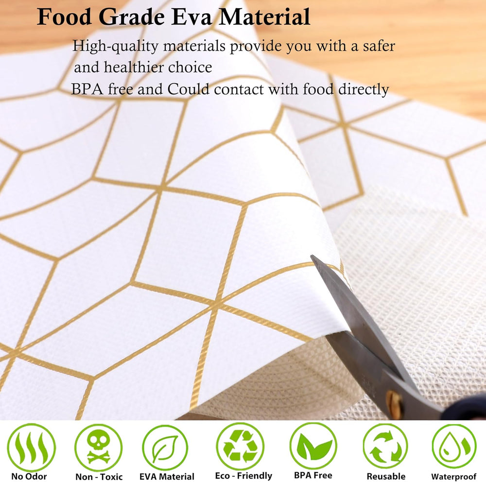 Shelf Liners for Kitchen Cabinets 24 Inch Wide X 20 Ft Non Adhesive Cabinet D...