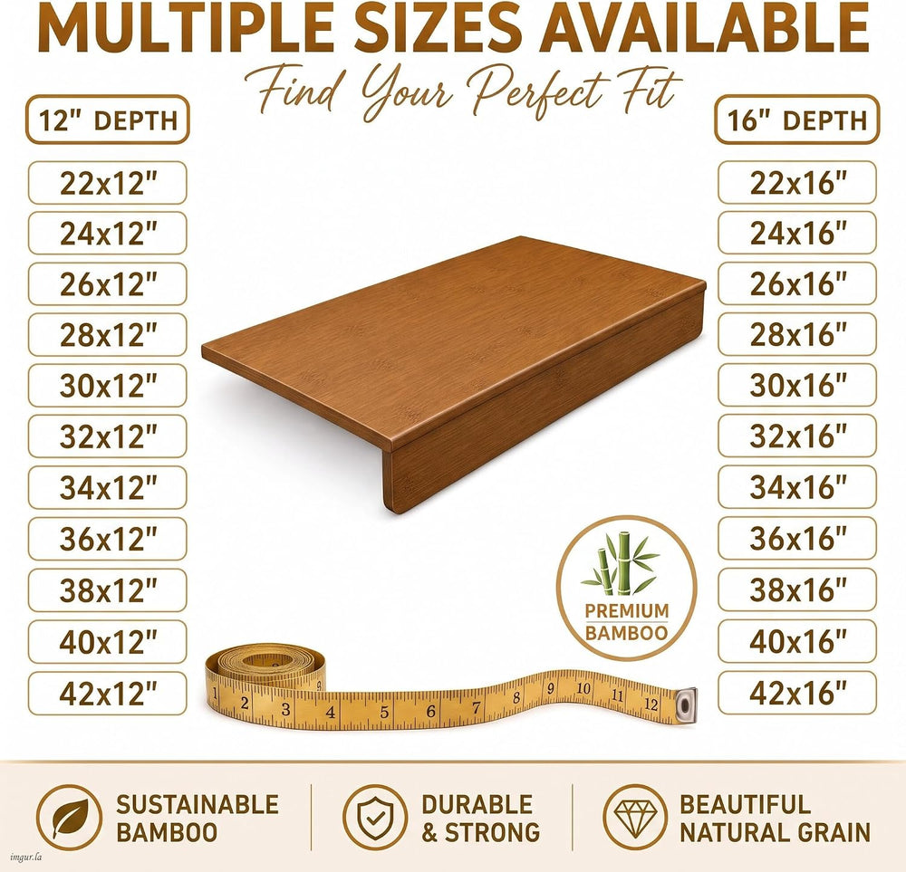 Wire Rack Covers for Shelves 5Pcs, Bamboo Wire Shelf Covers, Advanced 3-Layer...