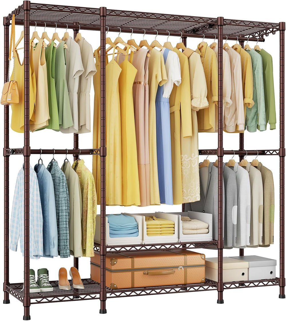 E3 Heavy Duty Garment Rack 4-Tier Freestanding Closet Organizer System